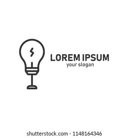 Balloon standing lamp idea logo icon
