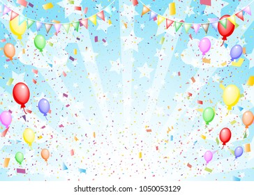 Balloon Star Blue Sky Background Stock Vector (Royalty Free) 1050053129 ...