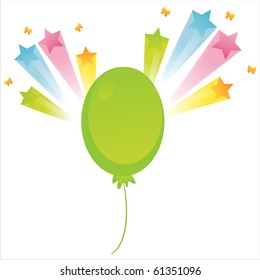 balloon with star splash