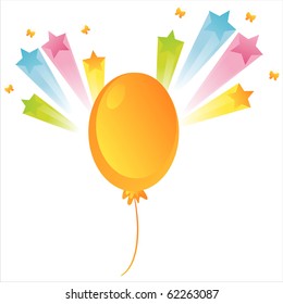 balloon with star splash