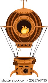 A balloon in the steampunk style. Vector illustration on a white background.