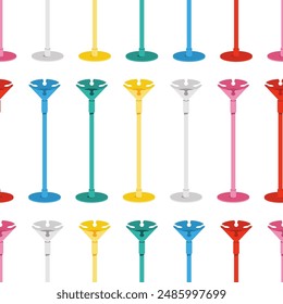 Balloon sticks holders vector cartoon seamless pattern.