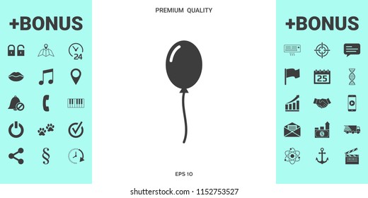 Balloon symbol icon