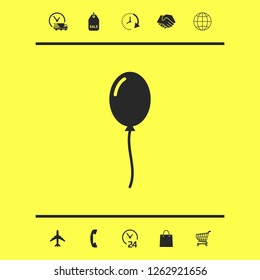 Balloon symbol icon. Graphic elements for your design