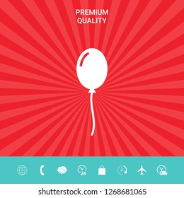 Balloon symbol icon. Graphic elements for your design
