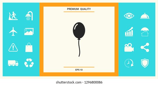 Balloon symbol icon. Graphic elements for your design