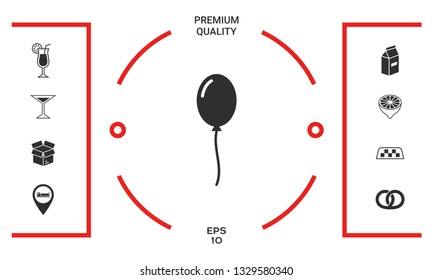 Balloon symbol icon. Graphic elements for your design