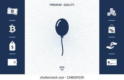 Balloon symbol icon. Graphic elements for your design