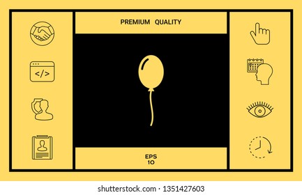 Balloon symbol icon. Graphic elements for your design