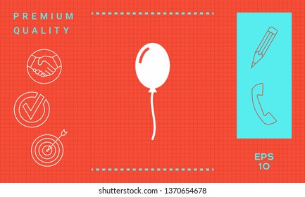 Balloon symbol icon. Graphic elements for your design