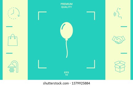 Balloon symbol icon. Graphic elements for your design