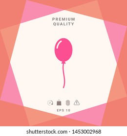 Balloon symbol icon. Graphic elements for your design