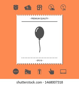 Balloon symbol icon. Graphic elements for your design