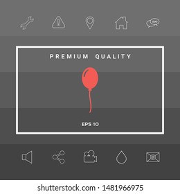 Balloon symbol icon. Graphic elements for your design