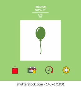 Balloon symbol icon. Graphic elements for your design
