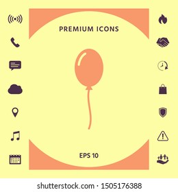 Balloon symbol icon. Graphic elements for your design