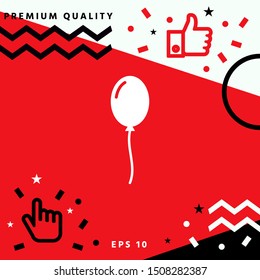 Balloon symbol icon. Graphic elements for your design