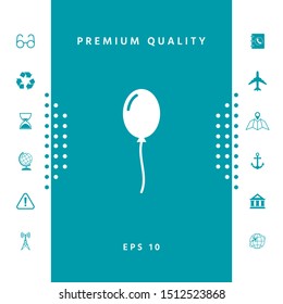 Balloon symbol icon. Graphic elements for your design