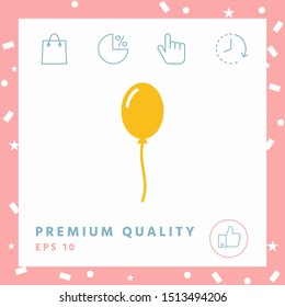 Balloon symbol icon. Graphic elements for your design
