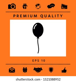 Balloon symbol icon. Graphic elements for your design