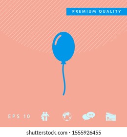 Balloon symbol icon. Graphic elements for your design