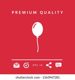 Balloon symbol icon. Graphic elements for your design