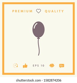 Balloon symbol icon. Graphic elements for your design