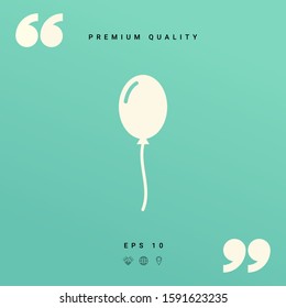 Balloon symbol icon. Graphic elements for your design