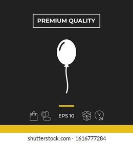 Balloon symbol icon. Graphic elements for your design