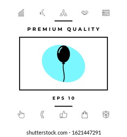 Balloon symbol icon. Graphic elements for your design