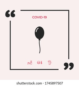 Balloon symbol icon. Graphic elements for your design