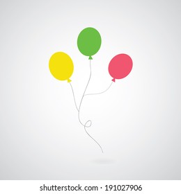 balloon symbol on gray background 