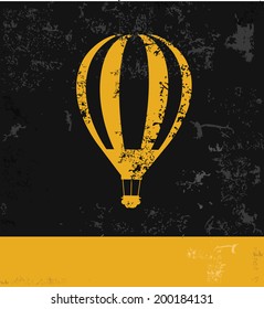 Balloon symbol,grunge vector