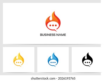 Balloon Talk On Fire Logo Design