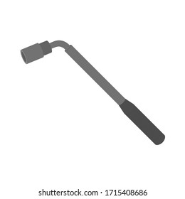 Balloon telescopic wrench tool vector flat illustration