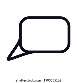 Balloon text icon minimalist and simple logo vector