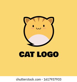 Balloon Text Shape Cat Logo