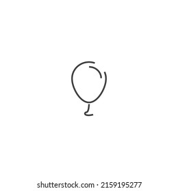 balloon thin line icon, editable stroke icon