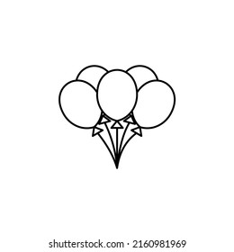 Balloon Thin Line Icon Vector Illustration Logo Template. Suitable For Many Purposes.