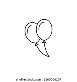 Balloon Thin Line Icon Vector Illustration Logo Template. Suitable For Many Purposes.