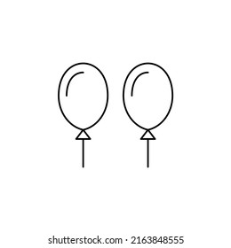 Balloon Thin Line Icon Vector Illustration Logo Template. Suitable For Many Purposes.