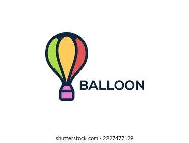 balloon and transportation logo design templates