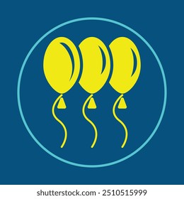 Balloon trendy icon plausible abstract vector illustration colorful artwork beautiful design.eps