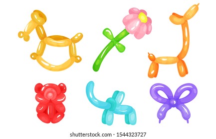 Balloon Twisting Vector Set Birthday Party Stock Vector (Royalty Free ...