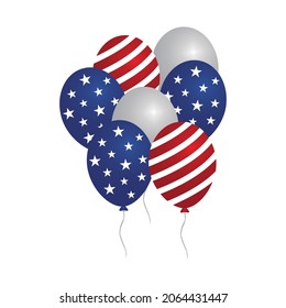 Balloon United States Flag Vector