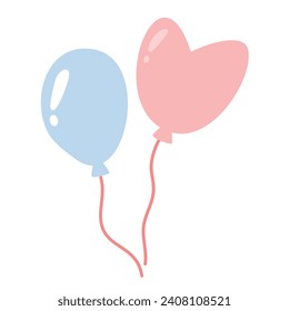 balloon valentine's day design elements