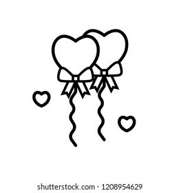Balloon valentines day vector icon