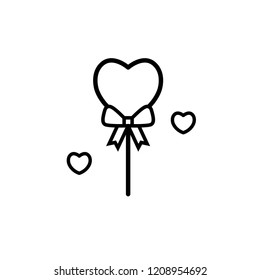 Balloon valentines day vector icon