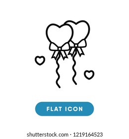 Balloon valentines day vector icon