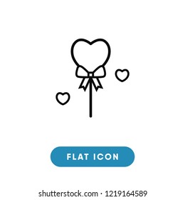 Balloon valentines day vector icon